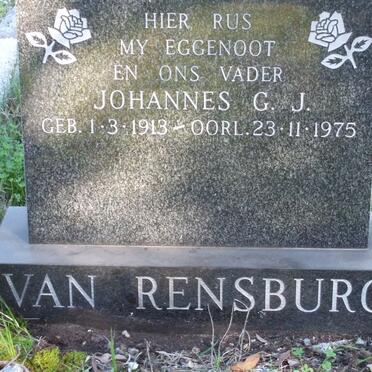 RENSBURG Johannes G.J., van 1913-1975