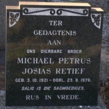 RETIEF Michael Petrus Josias 1921-1976