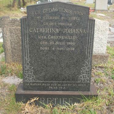 RETIEF Catherina Johanna nee GROENEWALD 1903-1959