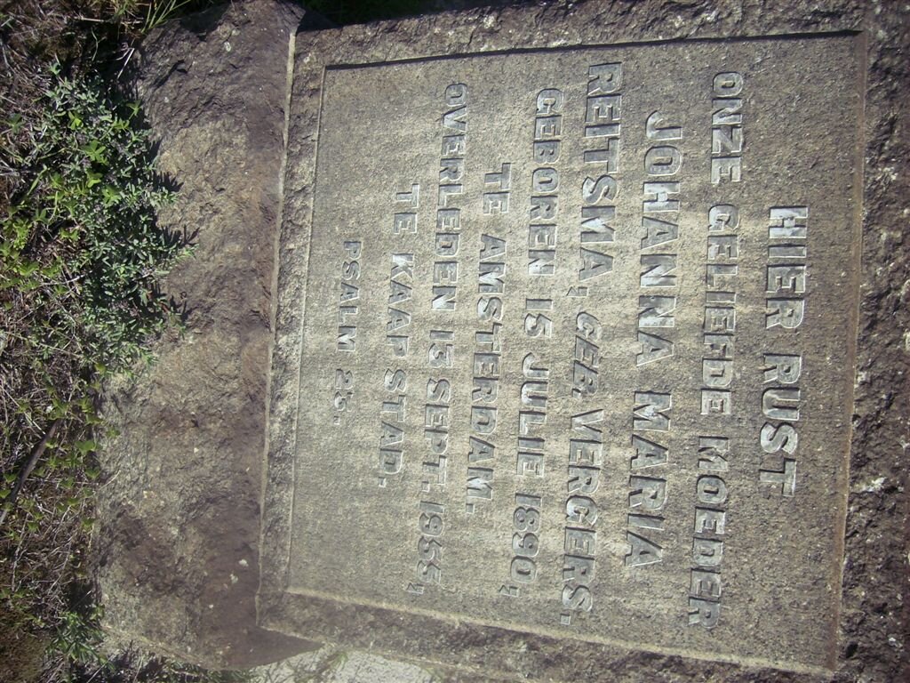 REITSMAN Johanna Maria nee VERGERS 1890-1955