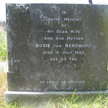 RENSBURG Rosie, van -1957