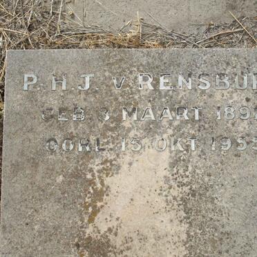 RENSBURG P.H.J., van 1892-1955