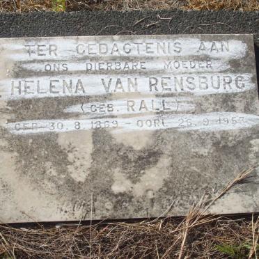RENSBURG Helena, van nee RALL 1869-1953