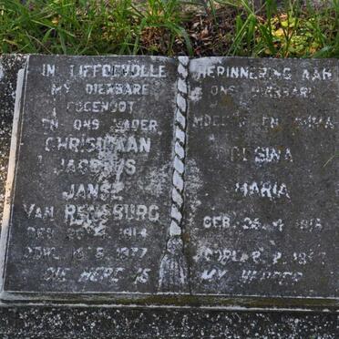 RENSBURG Christiaan Jacobus, Janse van 1914-1977 &amp; Gesina Maria 1916-19??