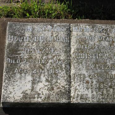 RENTZKE Christina Jacoba -1953 :: RENTZKE Hermann Johan -1922