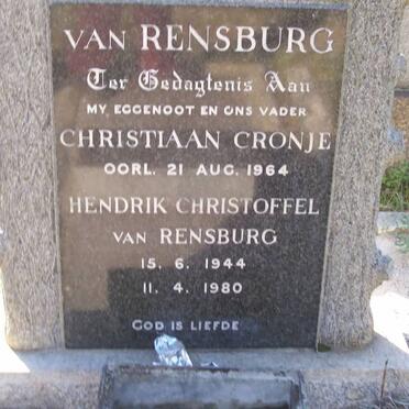 RENSBURG Christiaan Cronje, van -1964 :: VAN RENSBURG Hendrik Christoffel 1944-1980