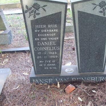RENSBURG Daniel Cornelius, van 1923-1969