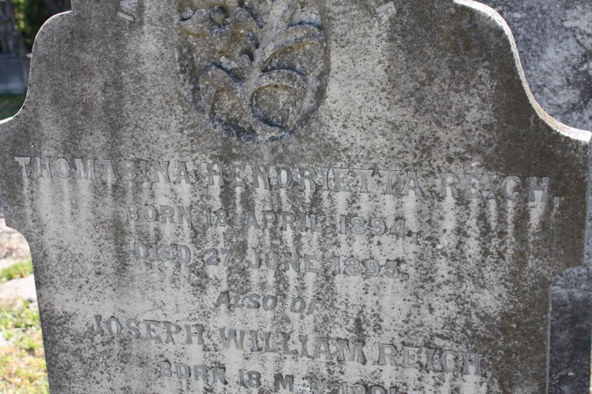 REICH Thomasina Hendrietta 1894-1895 