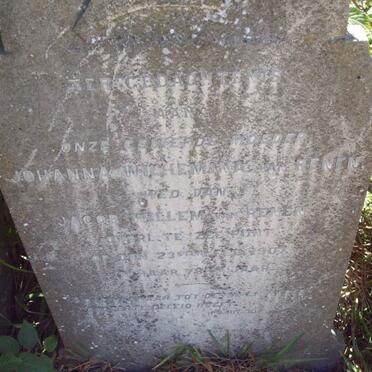 RENEN Johanna Wilhelmina, van -1907