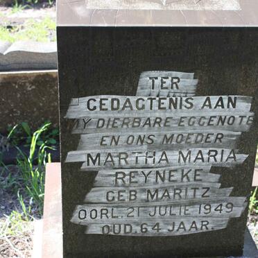 REYNEKE Martha Maria nee MARITZ -1949
