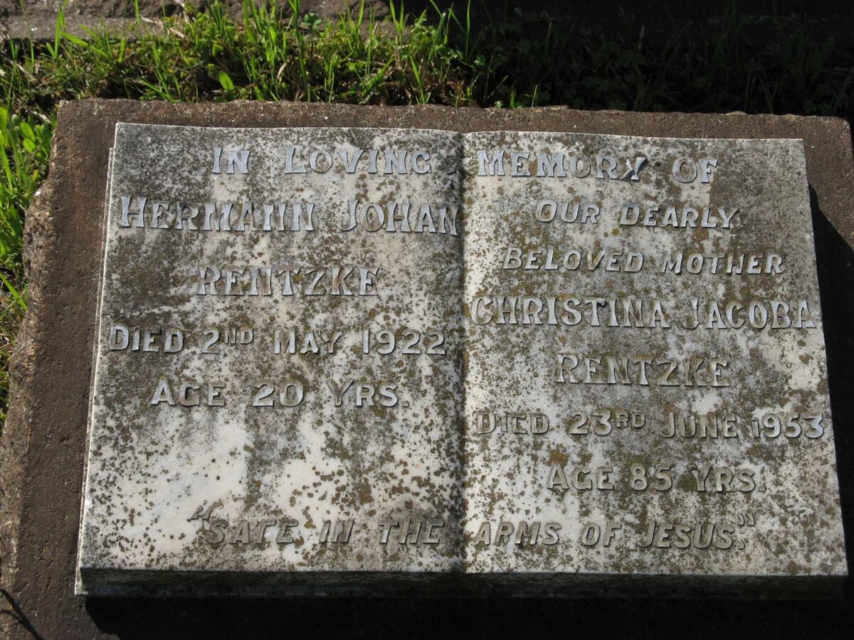 RENTZKE Christina Jacoba -1953 :: RENTZKE Hermann Johan -1922
