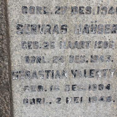 REENEN Servaas Hauser van 1906-1943 ::  VAN REENEN Sebastian Valentyn 1904-1948