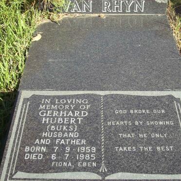 RHYN Gerhard Hubert, van 1959-1985