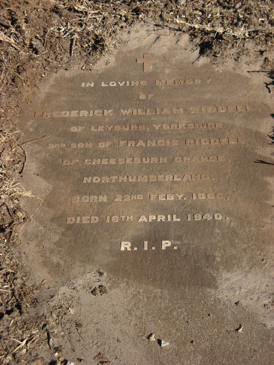 RIDDELL Frederick William 1868-1940