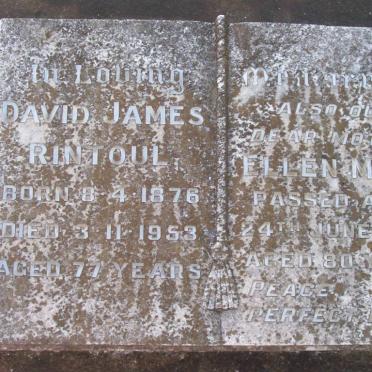 RINTOUL David James 1876-1953 &amp; Ellen Mary -1958