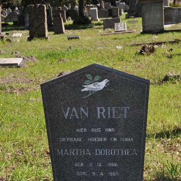 RIET Martha Dorothea, van 1906-1985