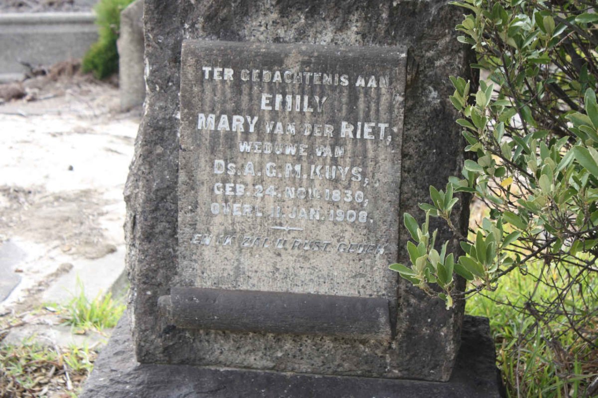 RIET Emily Mary, van der formerly KUYS 1830-1908