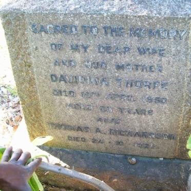 RICHARDSON Thomas A. -192? :: THORPE Davidina -1950