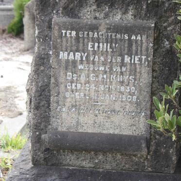 RIET Emily Mary, van der formerly KUYS 1830-1908