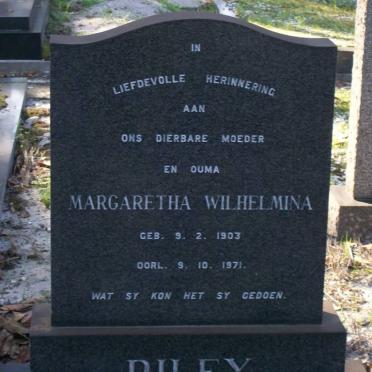 RILEY Margaretha Wilhelmina 1903-1971