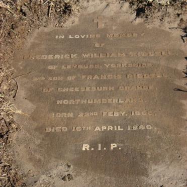 RIDDELL Frederick William 1868-1940