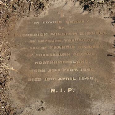 RIDDELL Frederick William 1868-1940