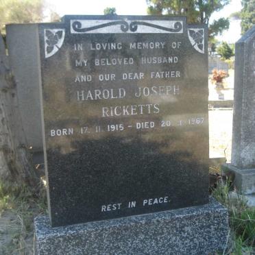RICKETTS Harold Joseph 1915-1967