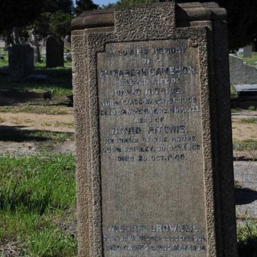 RITCHIE David 1860-1940 &amp; Elizabeth Cameron 1859-1933 :: BROWNLIE William 1905-1934