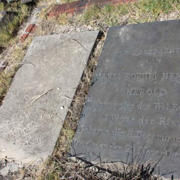 RIET Maria Sophia Hendrina, van der nee HEROLD 1791-1858 :: VAN DER RIET Rynhoud Joh.