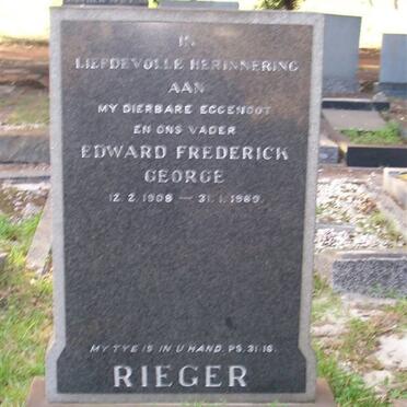 RIEGER Edward Frederick George 1908-1969