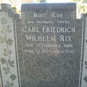 RIX Carl Friedrich Wilhelm 1888-1950