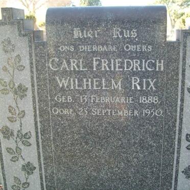 RIX Carl Friedrich Wilhelm 1888-1950