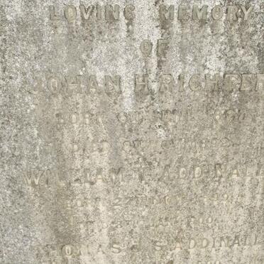 RICHTER Johan H. 1827-1892 :: ADDINALL William T. 1899-1900 :: ADDINALL Thomas S.S. 1900-1900