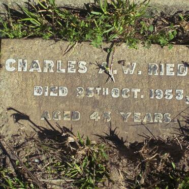 RIEDER Charles A.W.  -1953 