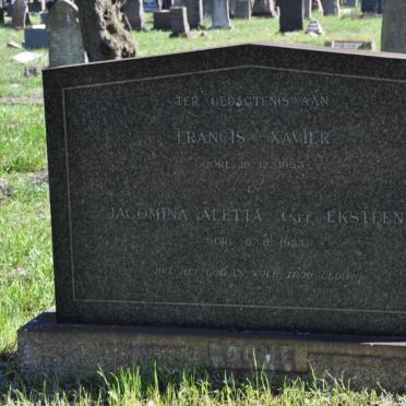 ROOME Francis Xavier -1953 &amp; Jacomina Aletta EKSTEEN -1953