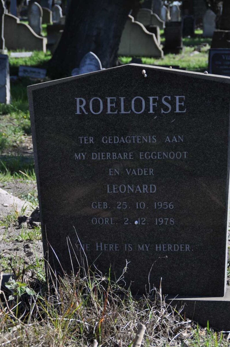 ROELOFSE Leonard 1956-1978