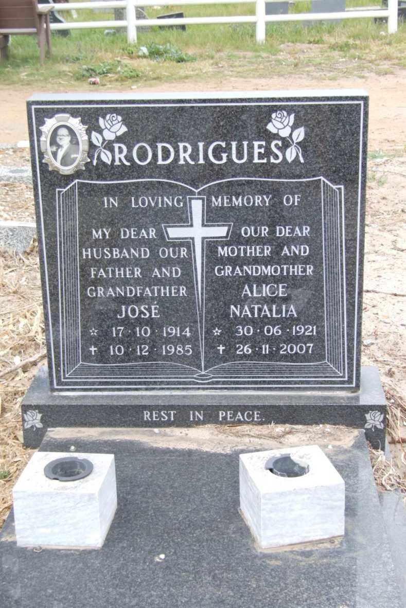 RODRIGUES José 1914-1985 &amp; Alice Natalia 1921-2007