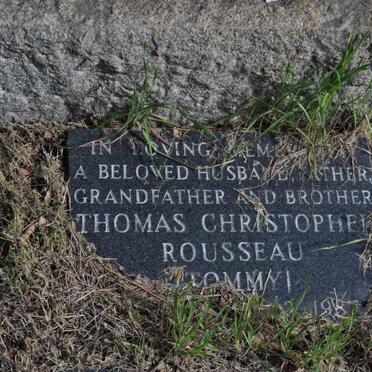 ROUSSEAU Alexander Floris -1950 :: ROUSSEAU Jacobus J.B. -1989 :: ROUSSEAU Thomas Christopher