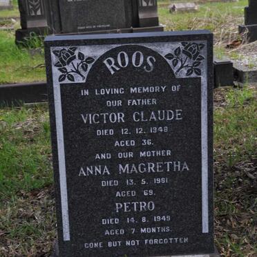 ROOS Victor Claude -1948 &amp; Anna Magretha -1961 :: ROOS Petro -1945