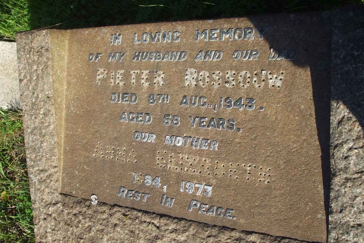 ROSSOUW Pieter -1943 &amp; Anna Elizabeth -1973