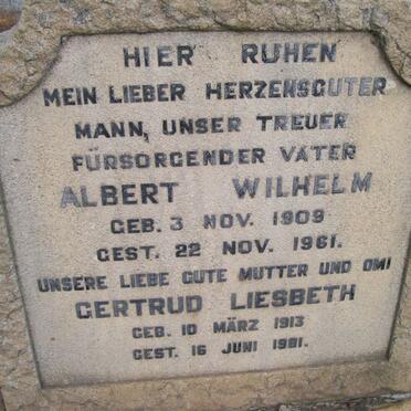 ROOSEBOOM Albert Wilhelm 1909-1961 &amp; Gertrud Liesbeth 1913-1981