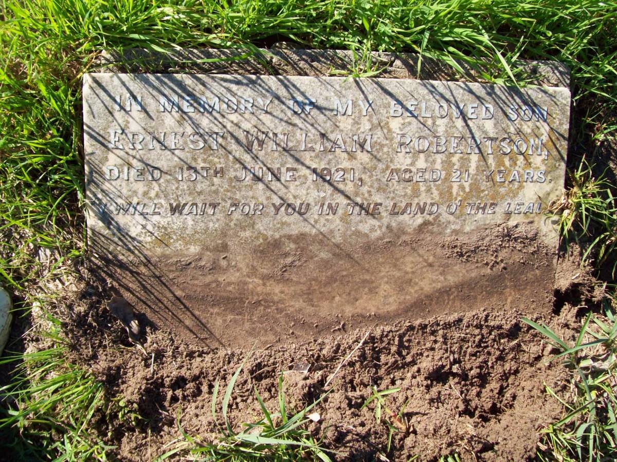 ROBERTSON Ernest William -1921
