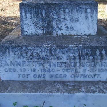 ROUBOS Annetta nee GOUSSARD 1940-1969