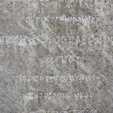 ROES Johan Michael Ferdinand, le 1857-1908 &amp; Martha Jacoba VOS -1914