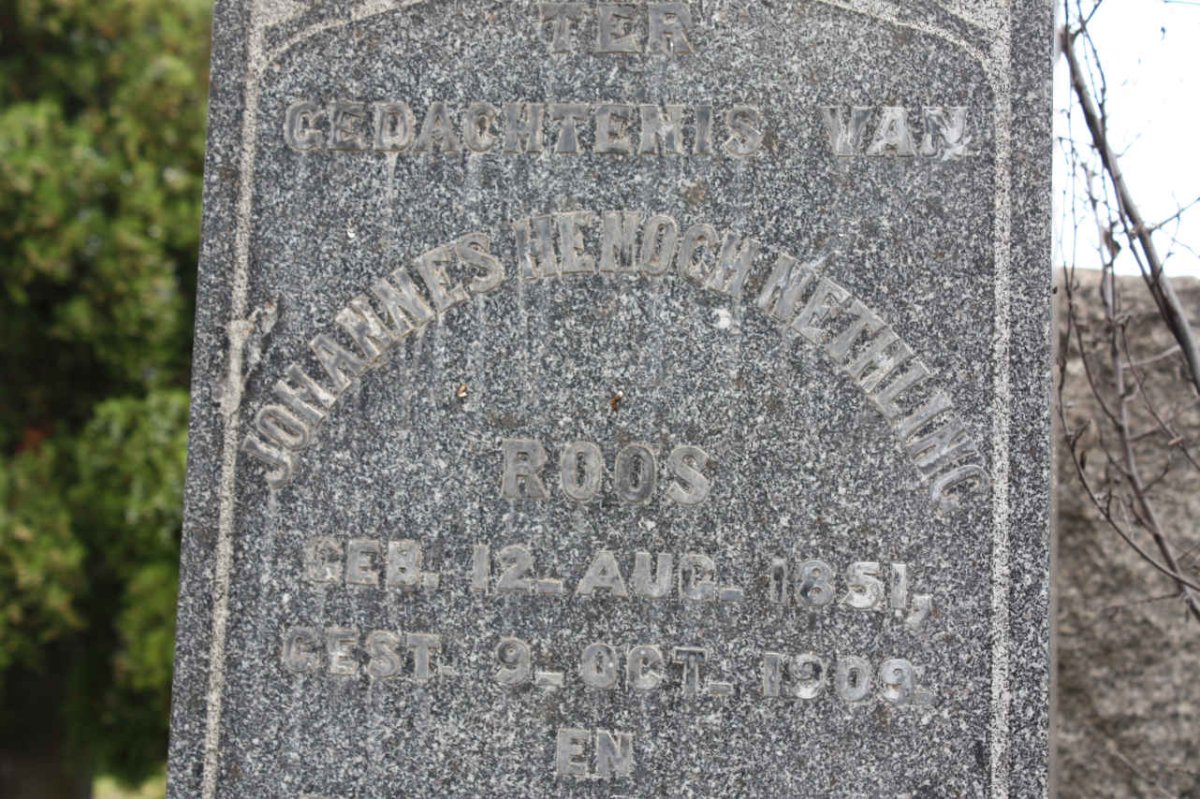 ROOS Johannes Henoch Neetling  1851-1909