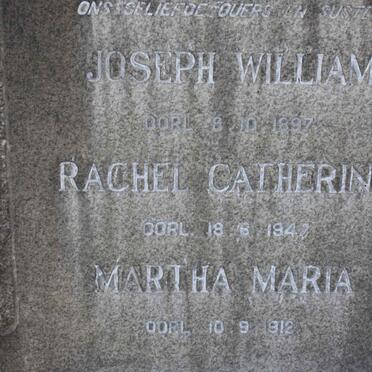 ROES Joseph William Johnson, le -1897 &amp; Rachel Catharina -1947 :: ROES Martha Maria Johnson, le -1912
