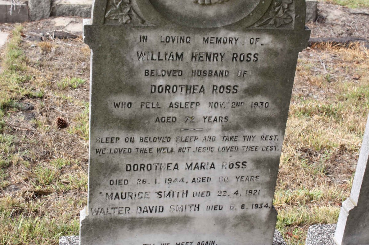ROSS William Henry -1930 &amp; Dorothea Maria -1944 :: SMITH Maurice -1921 :: SMITH Walter David -1934