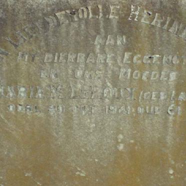 ROUX Maria M., le nee LA COCK -1941