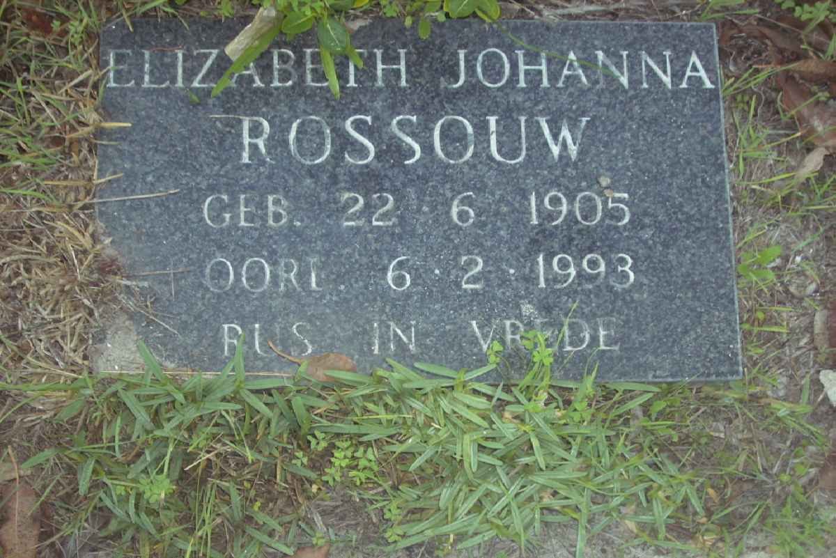 ROSSOUW Elizabeth Johanna 1905-1993