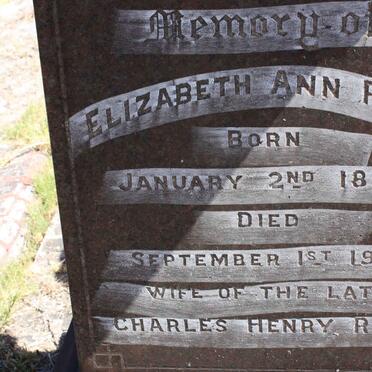 ROWE Elizabeth Ann 1852-1939